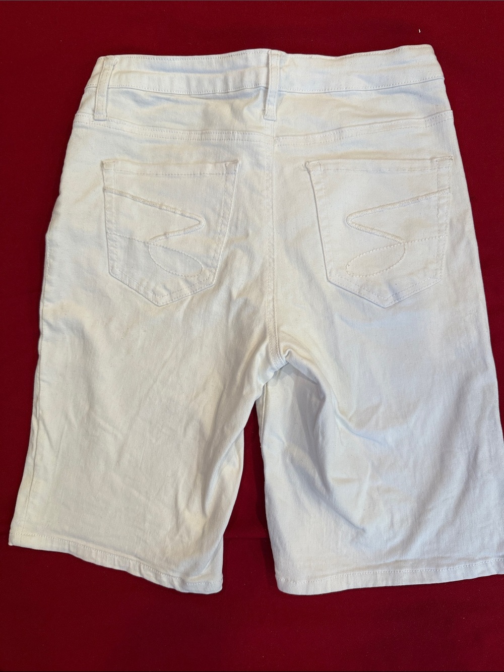 White Denim Bermuda Shorts by seven 7 - Picture 2 of 3